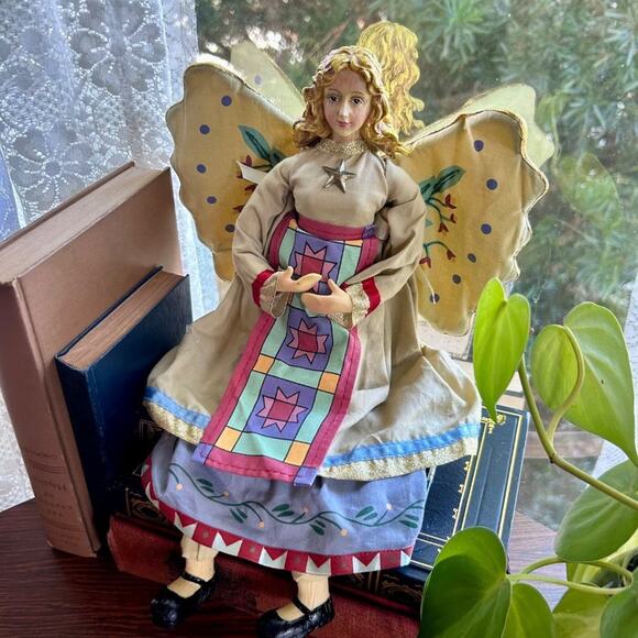 Vintage House of Lloyd Folk Art Christmas Angel Shelf Sitter - Picture 8 of 9